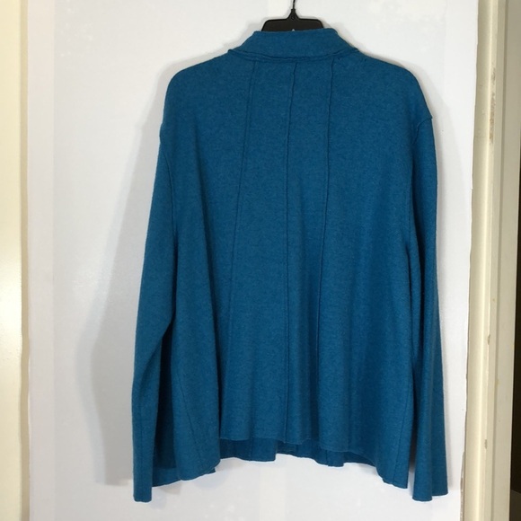 COLDWATER CREEK Teal Boiled Wool Blend Button Front Coat Jacket Size XL - Picture 11 of 16